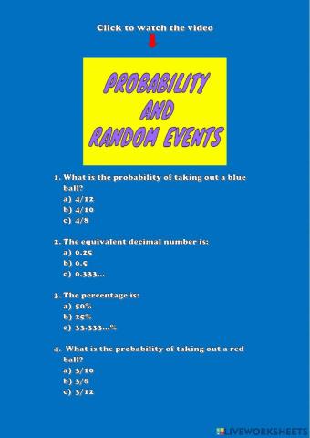 Probability and random events