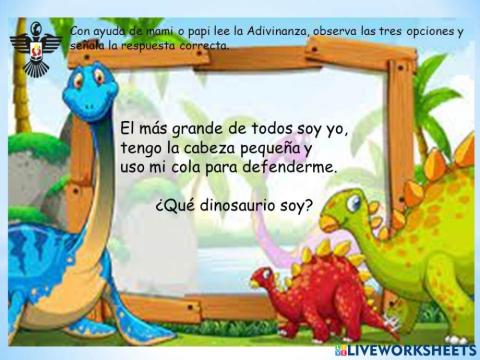 Adivinanzas de dinosaurios