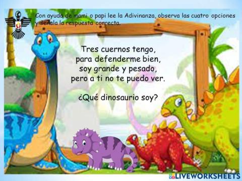 Adivinanzas de dinosaurios