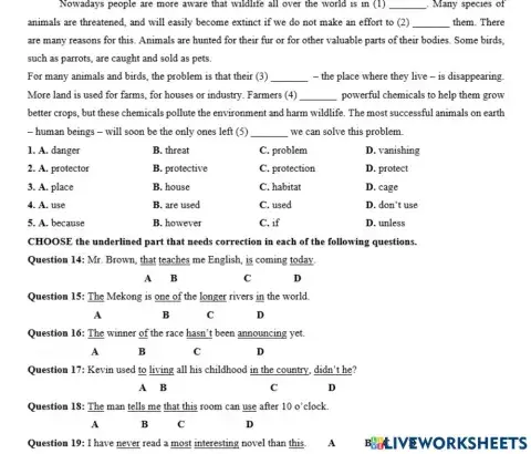 On gk2 reading sua loi sai lop 10