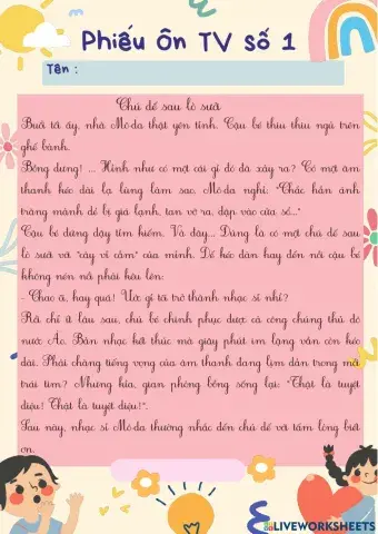 Phiếu giữa kì 2