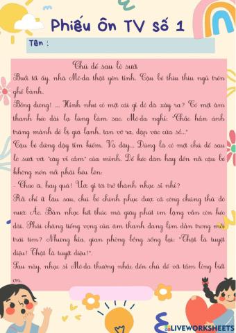 Phiếu giữa kì 2