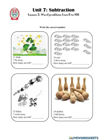 MATH2 U7L3-Subtraction word problem