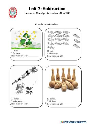 MATH2 U7L3-Subtraction word problem