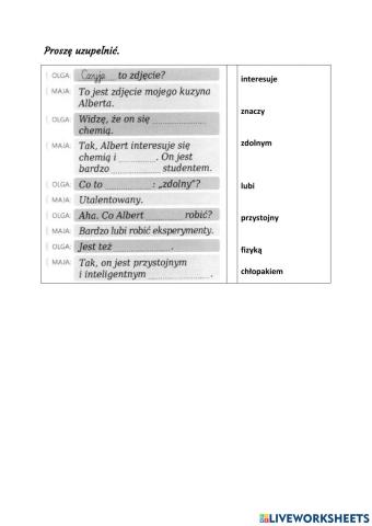 Proszę uzupełnić.