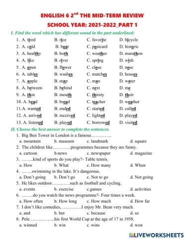 G6-GS-2nd Mid-term-2022 -Part 1