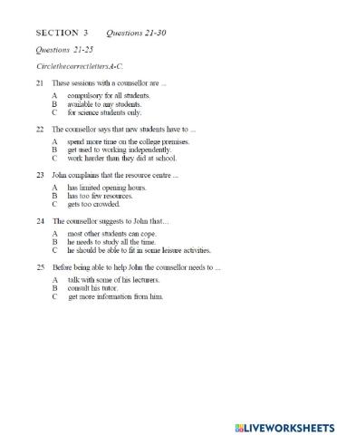 Ielts listening test 4(book 2 part 3)