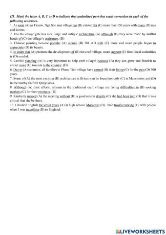 Chữa lỗi sai - Clauses