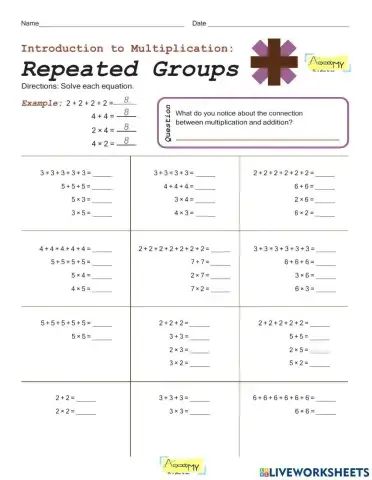 Repeated Addition as Multiplication