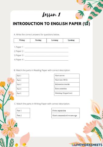 Introduction to English Papers (12)