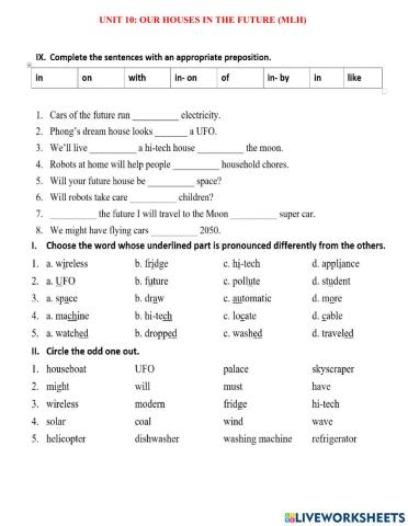 Grade 6 Unit 10 Our houses in the future