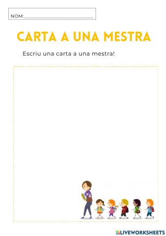 Carta a una mestra