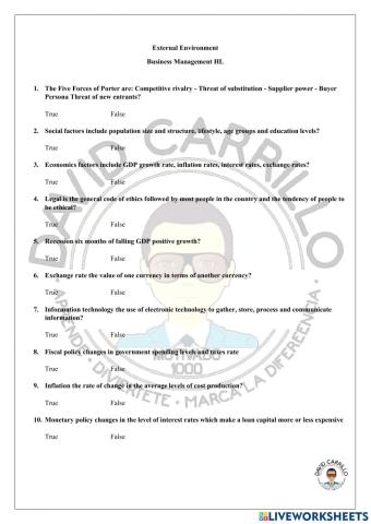 External environment