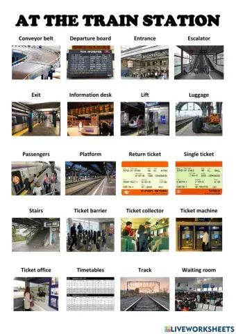 At the train station