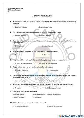 Growth and Evlolution