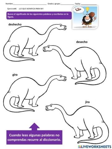 Anota la Definicion del diccionario