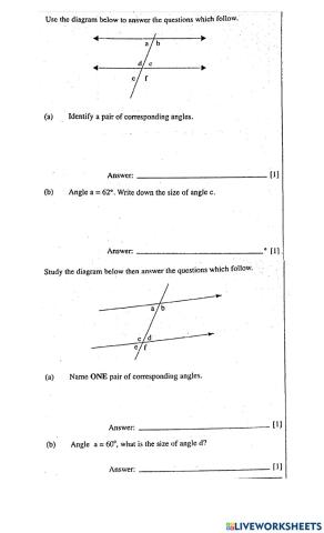 BJC Parallel Lines & Angles