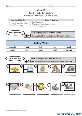 Day 1 - Let's get cooking C
