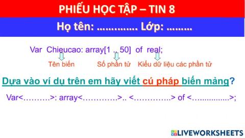 Tin 8 - làm việc với dãy số