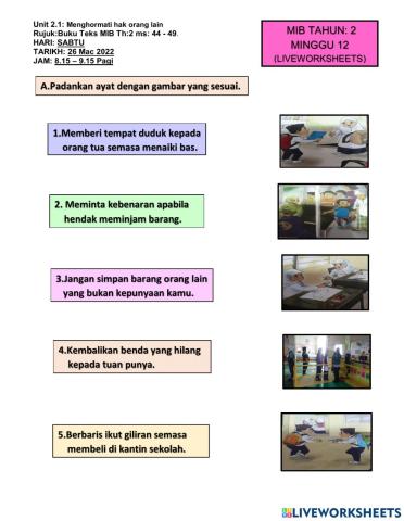 Menghormati hak orang lain