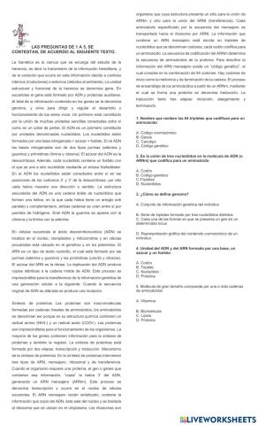 Comprension lectora adn y arn