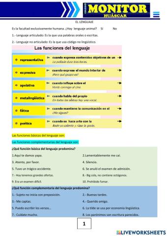 Funciones del lenguaje