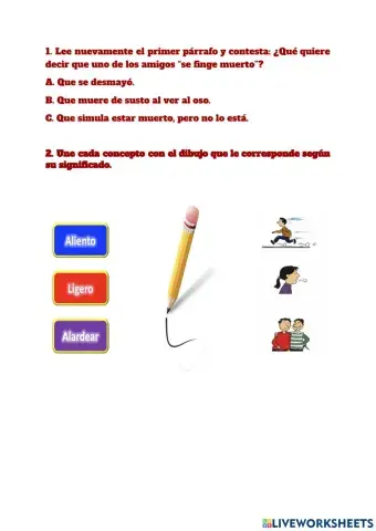 Los dos amigos y el oso