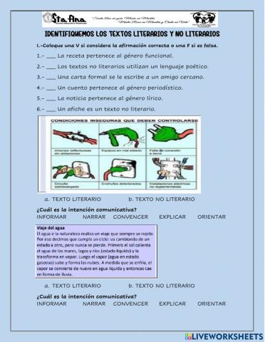 Textos literarios y no literarios