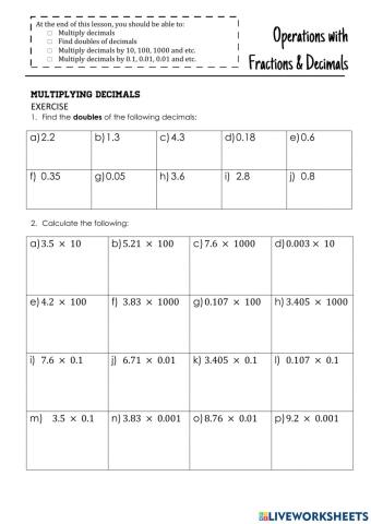 Multiplying decimals part 2