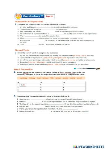 Vocabulary 2 page 10