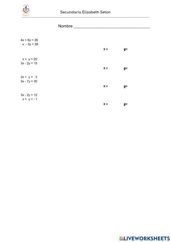 Ecuaciones simultaneas