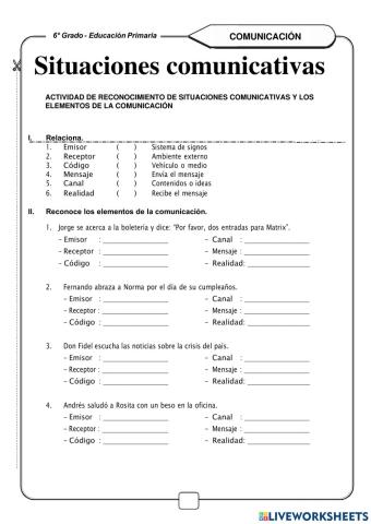Situaciones comunicativas