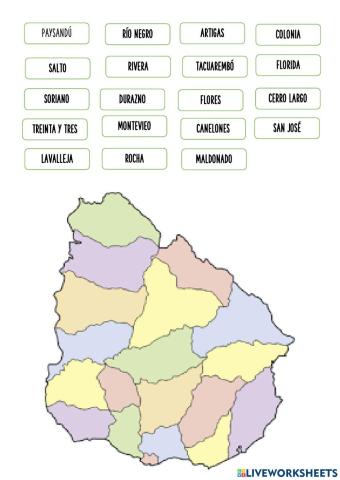 Mapa de Uruguay