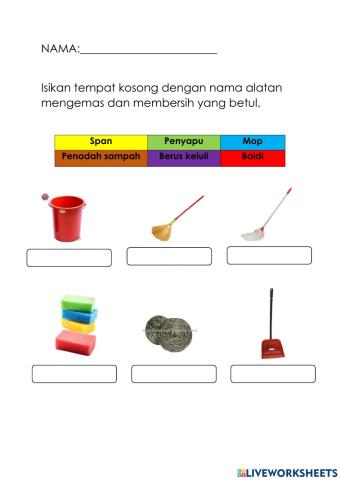 Alatan mengemas dan membersih