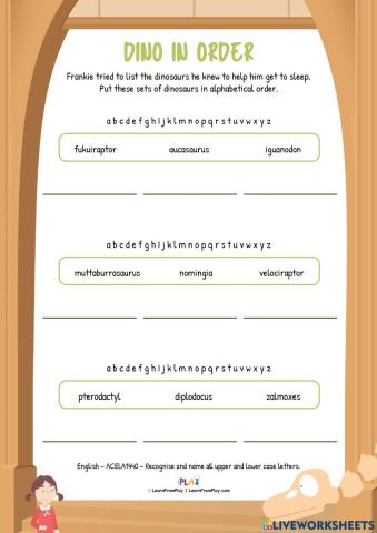 Frankie and The Fossil - Dino in Order