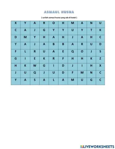 Teka-teki asmaul husna