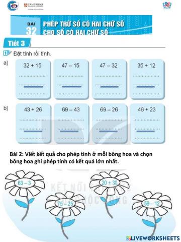 VBT Toán tiết 3 - tuần 28