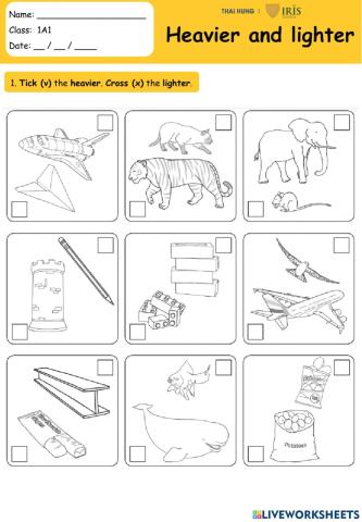 G1-Heavier and lighter