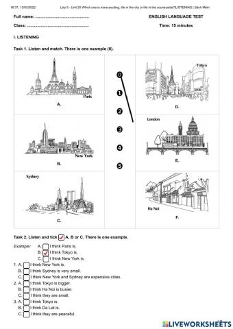 E5 Unit 20 test nghe