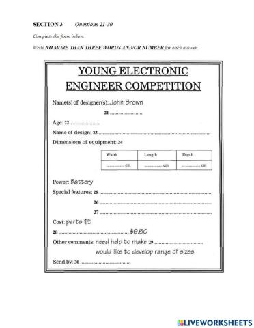 Ielts listening test 3(book 3 part 3)