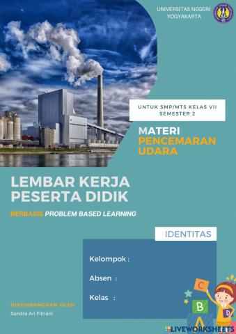 E-LKPD IPA Berbasis PBL Materi Pencemaran Udara