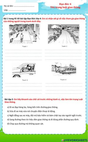 Tôn trọng luật giao thông