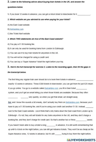 IELTS Listening Practice Exercise 2&3