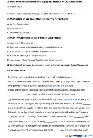 IELTS Listening Practice Exercise 2&3