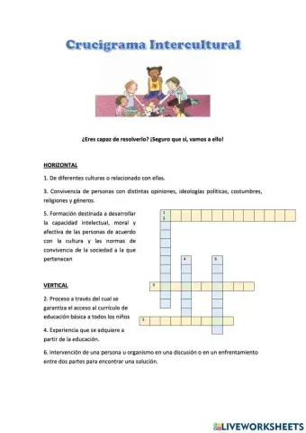 Crucigrama intercultural