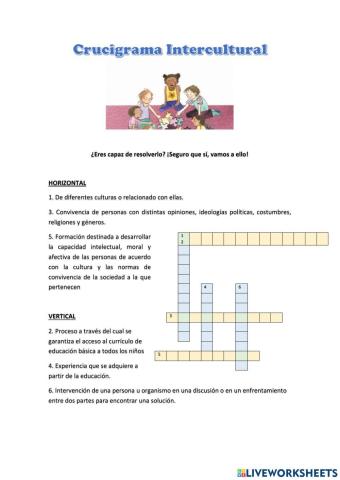 Crucigrama intercultural