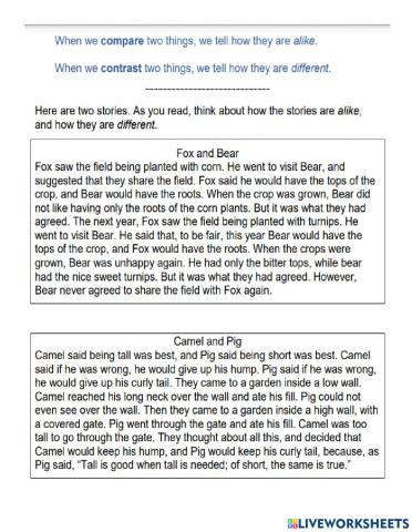 Compare and contrast