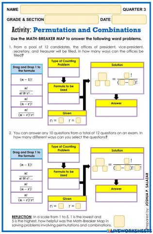 Problems involving Permutations and Combinations