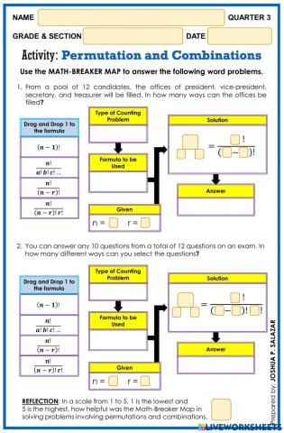 Problems involving Permutations and Combinations