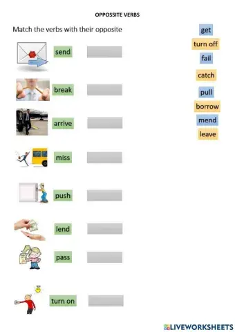 Opposite verbs